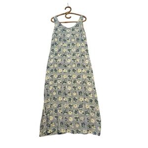 Vintage | East West Fashions‎ | Floral Print Rayon Maxi Dress Size L